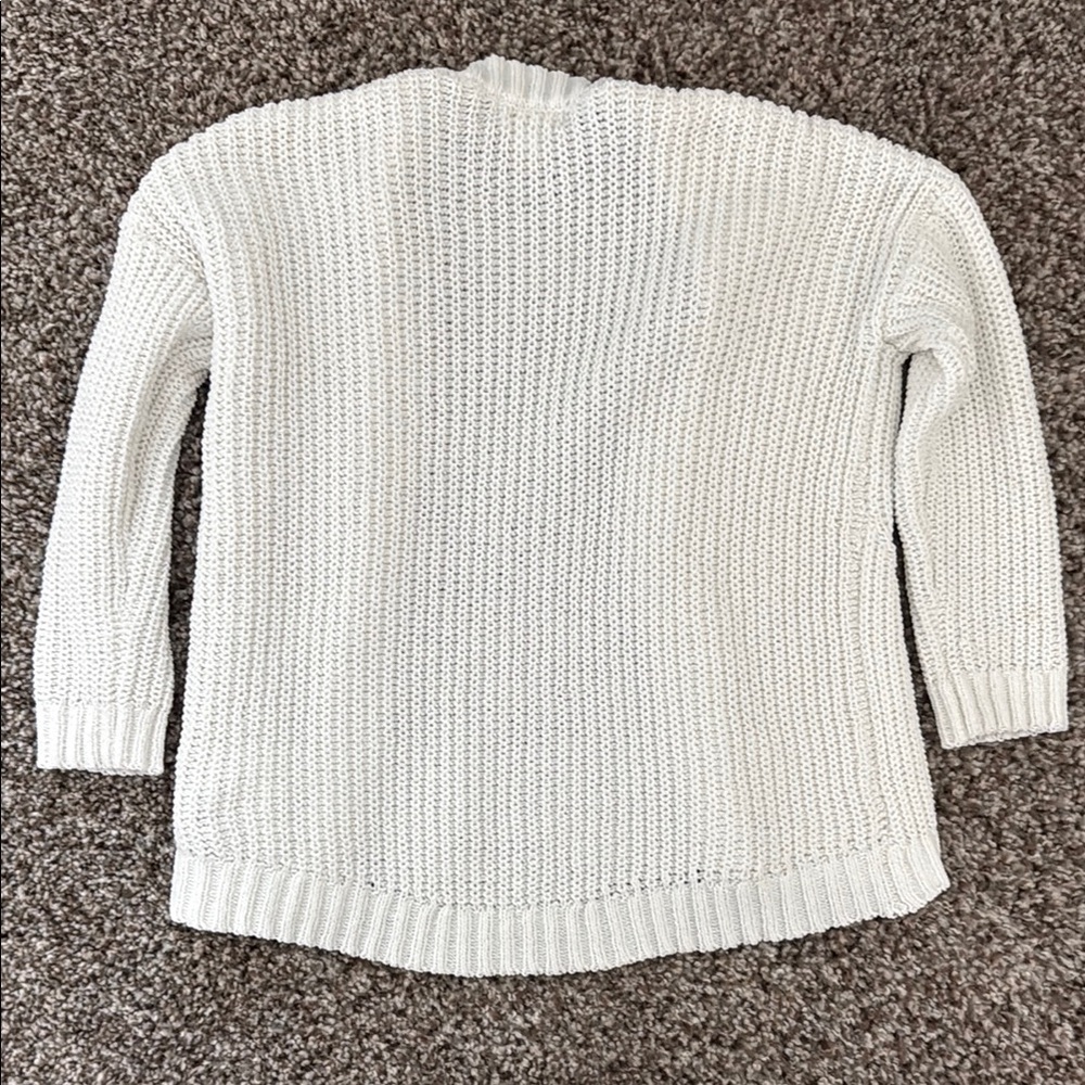 Cat & Jack Girl’s White Sweater - Picture 3 of 3